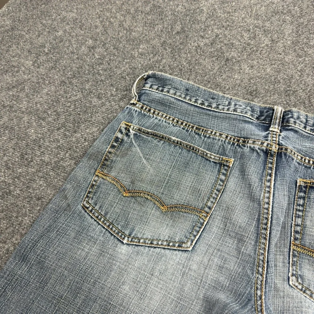 American Eagle Jeans Mens 36x30 Blue Cotton Relaxed Fit Distressed Casual Style